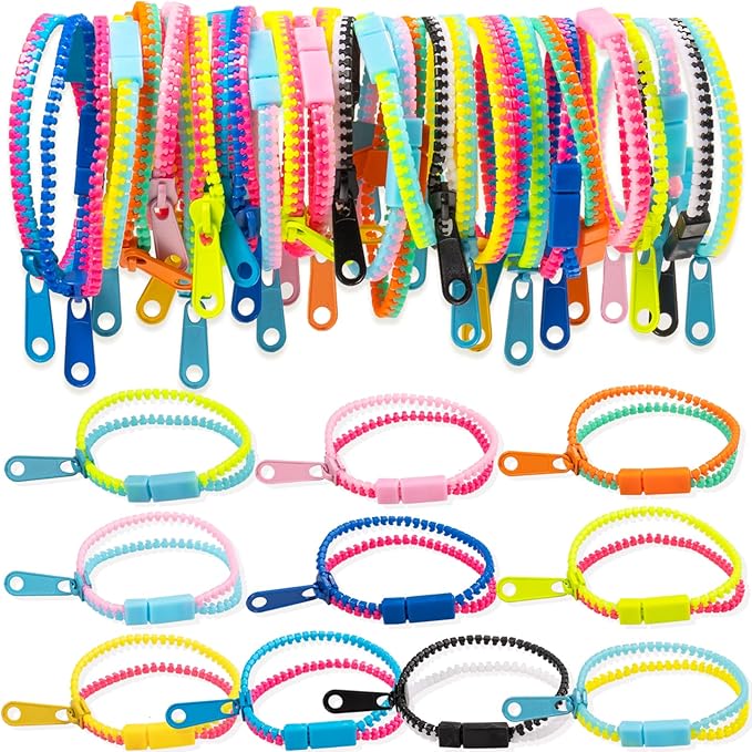 15 Piece Zipper Sensory  Bracelet